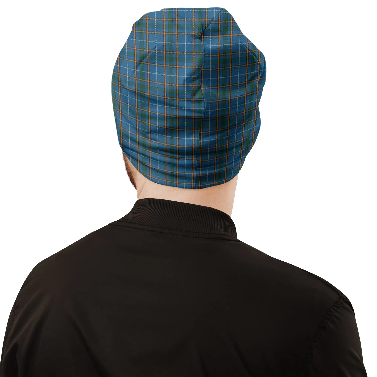 Bain Tartan Beanies Hat with Family Crest