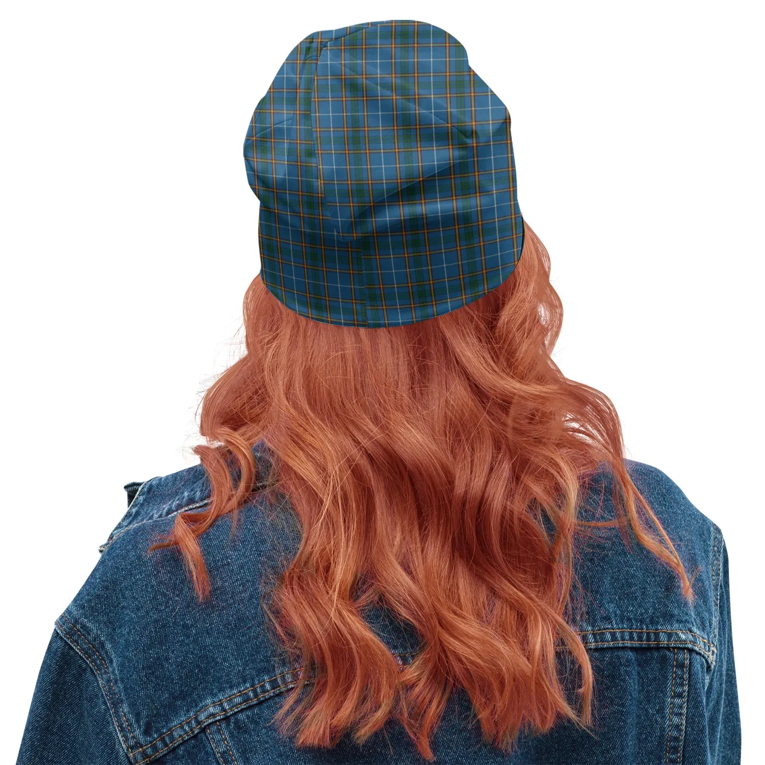 Bain Tartan Beanies Hat with Family Crest