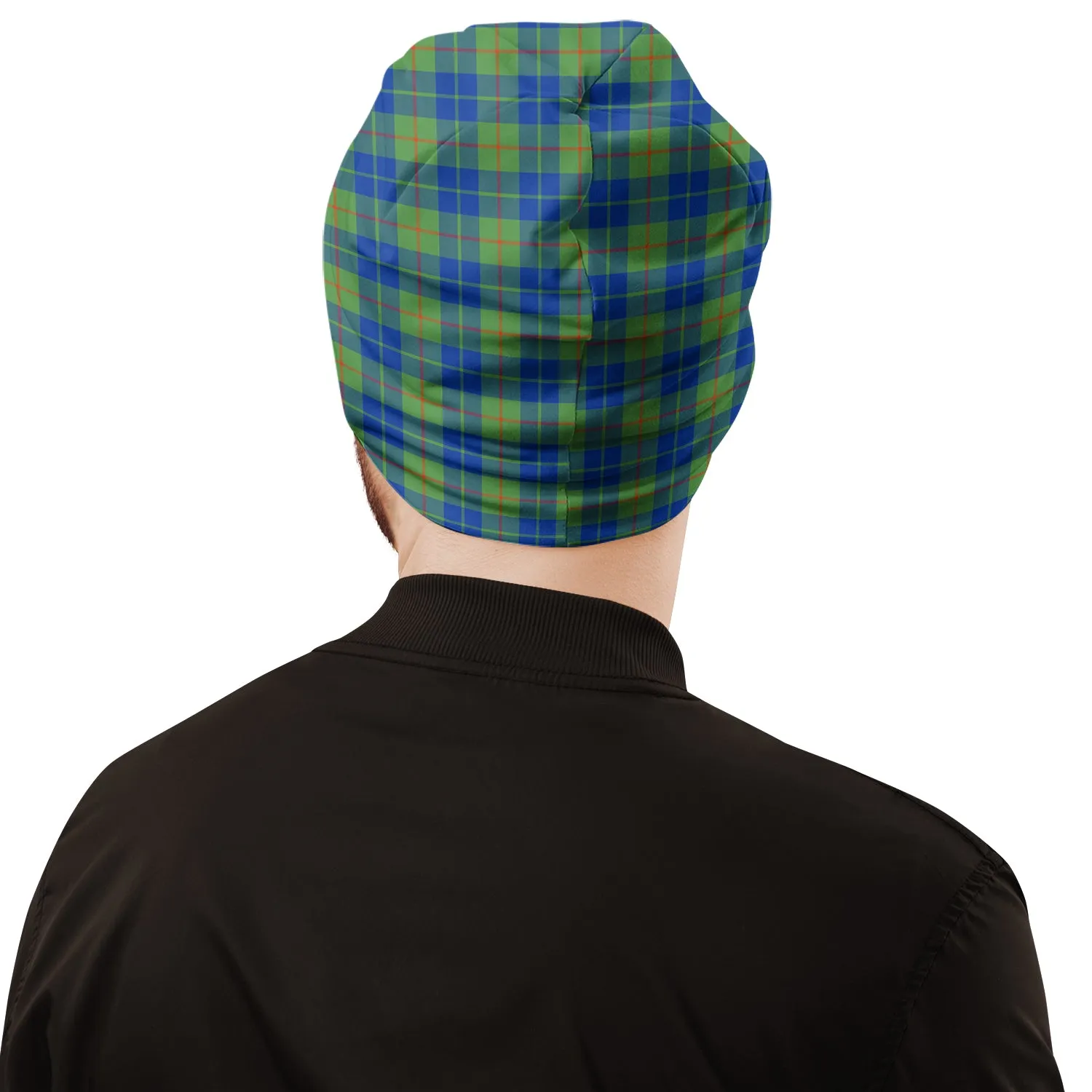 Barclay Hunting Ancient Tartan Beanies Hat with Family Crest