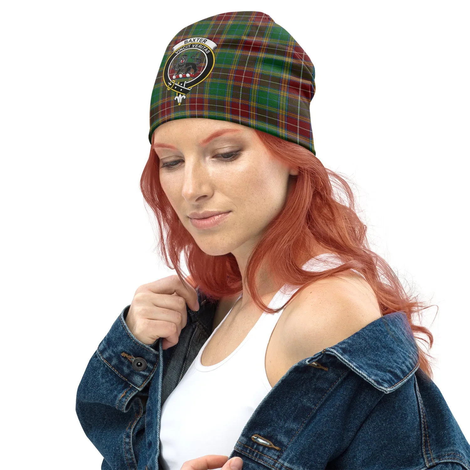 Baxter Tartan Beanies Hat with Family Crest