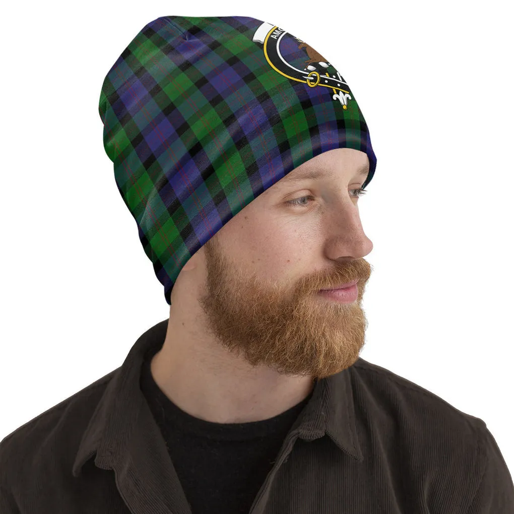 Blair Tartan Beanies Hat with Family Crest