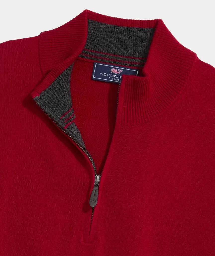 Boathouse Quarter-Zip in Red Velvet by Vineyard Vines