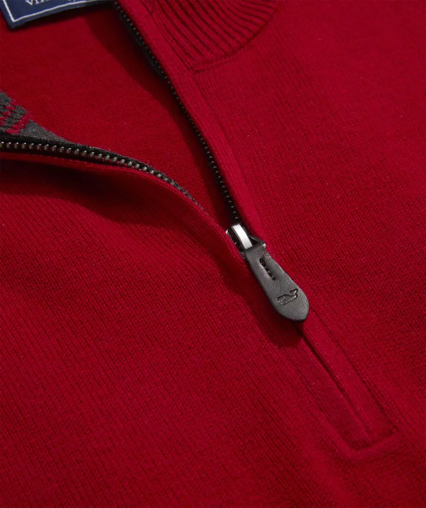 Boathouse Quarter-Zip in Red Velvet by Vineyard Vines