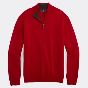 Boathouse Quarter-Zip in Red Velvet by Vineyard Vines