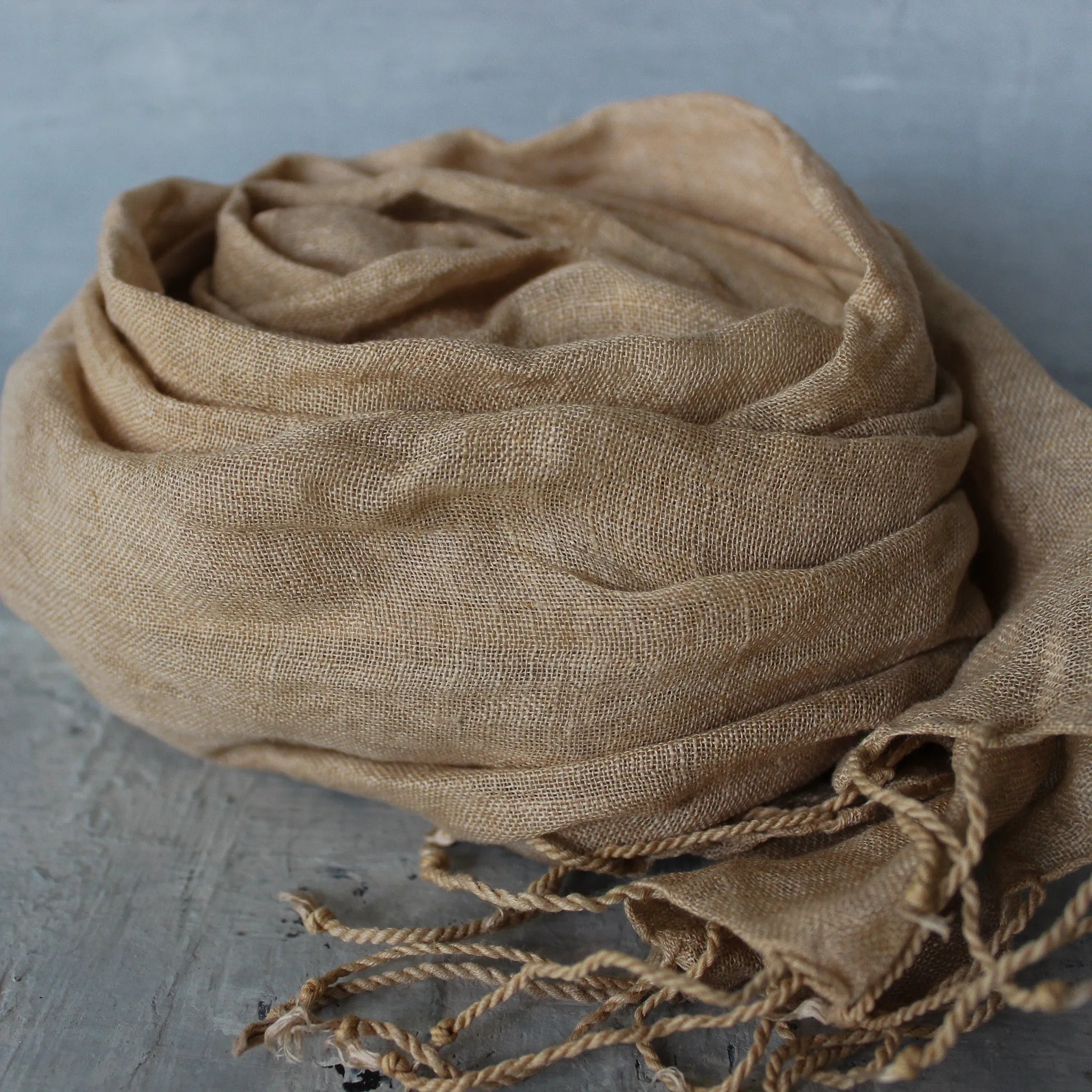 Botanical Dye Pure Linen Scarves : Autumn Collection