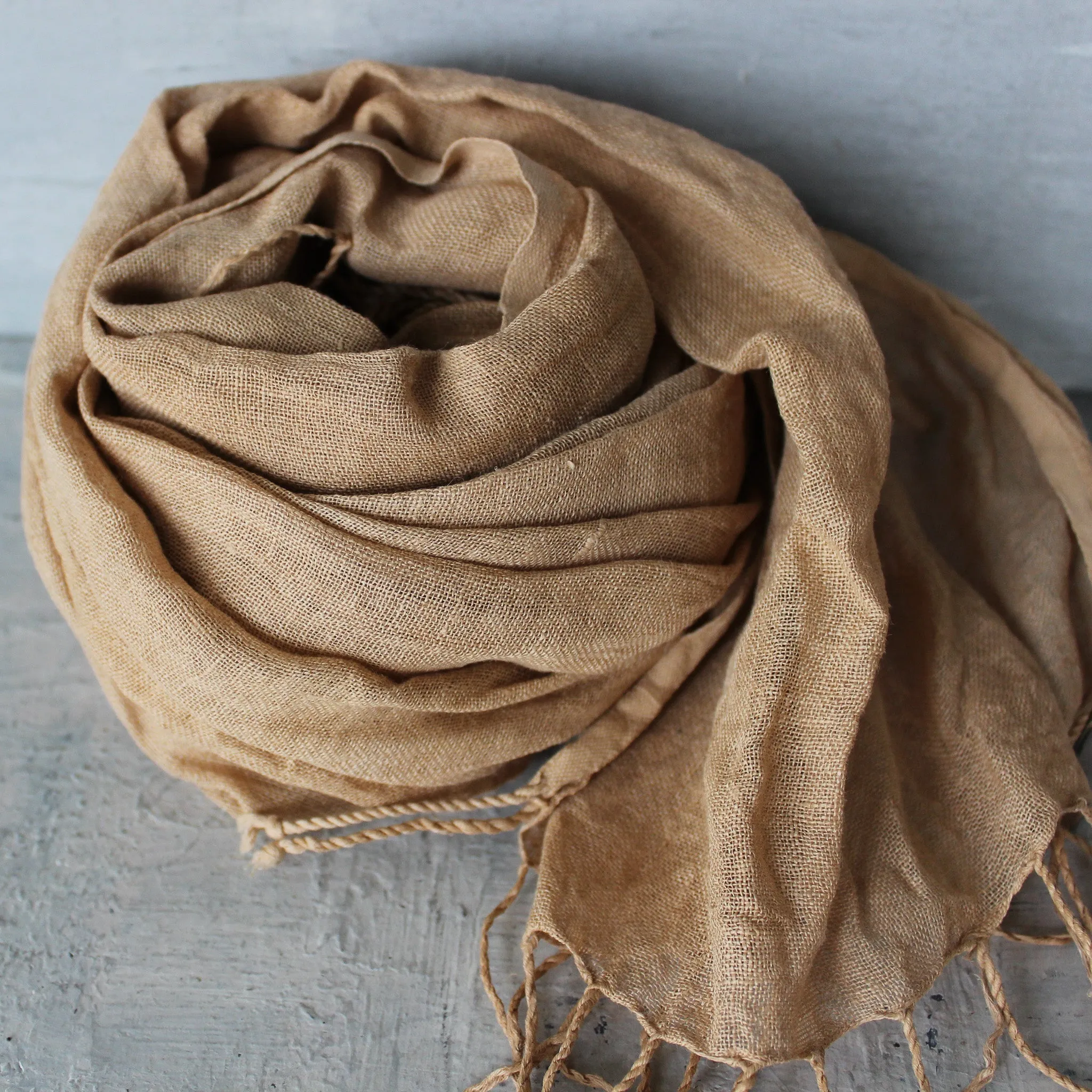 Botanical Dye Pure Linen Scarves : Autumn Collection