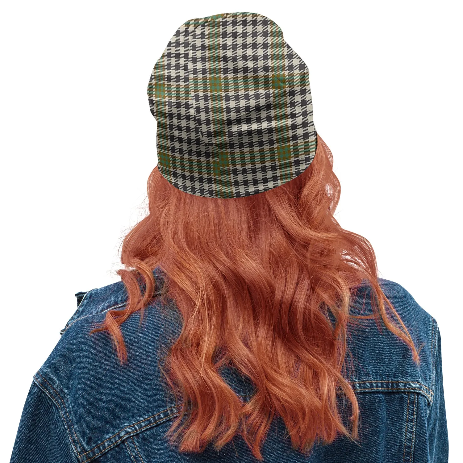 Burns Check Tartan Beanies Hat with Family Crest