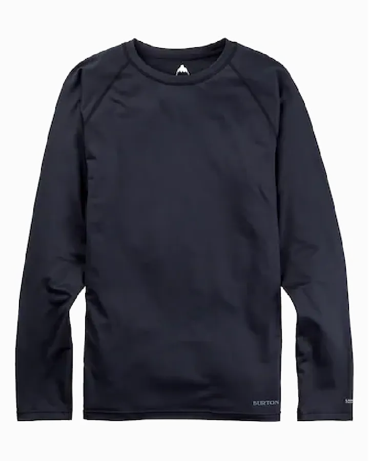 Burton Men's Midweight X Base Layer Crewneck - True Black/Gray Heather