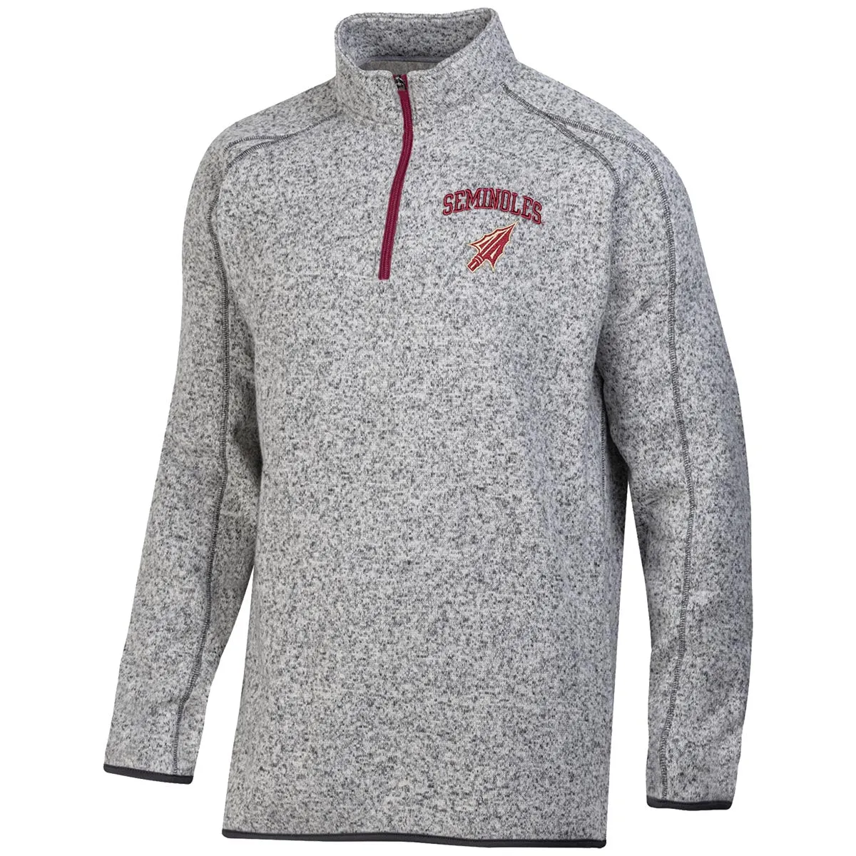 Champion Men's Seminoles/Arrowhead Arctic Fleece 1/4 Zip Pullover - Granite