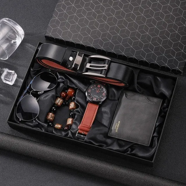 Elegant Men's Luxury Leather Gift Set