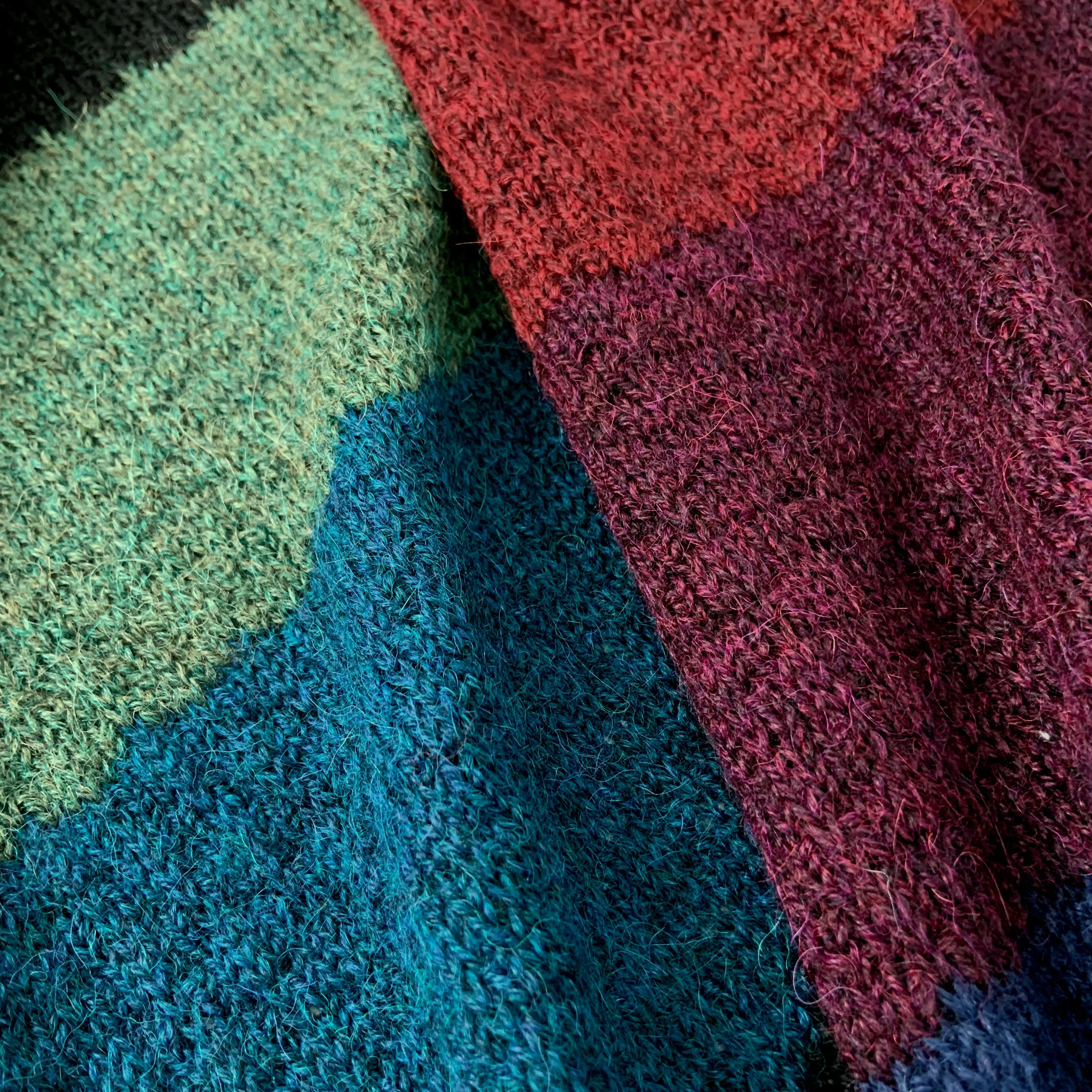 Helen Howe Color Block Alpaca Scarf