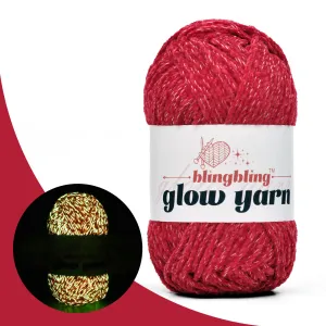 High Quality Red Glow-in-the-Dark Chenille Yarn