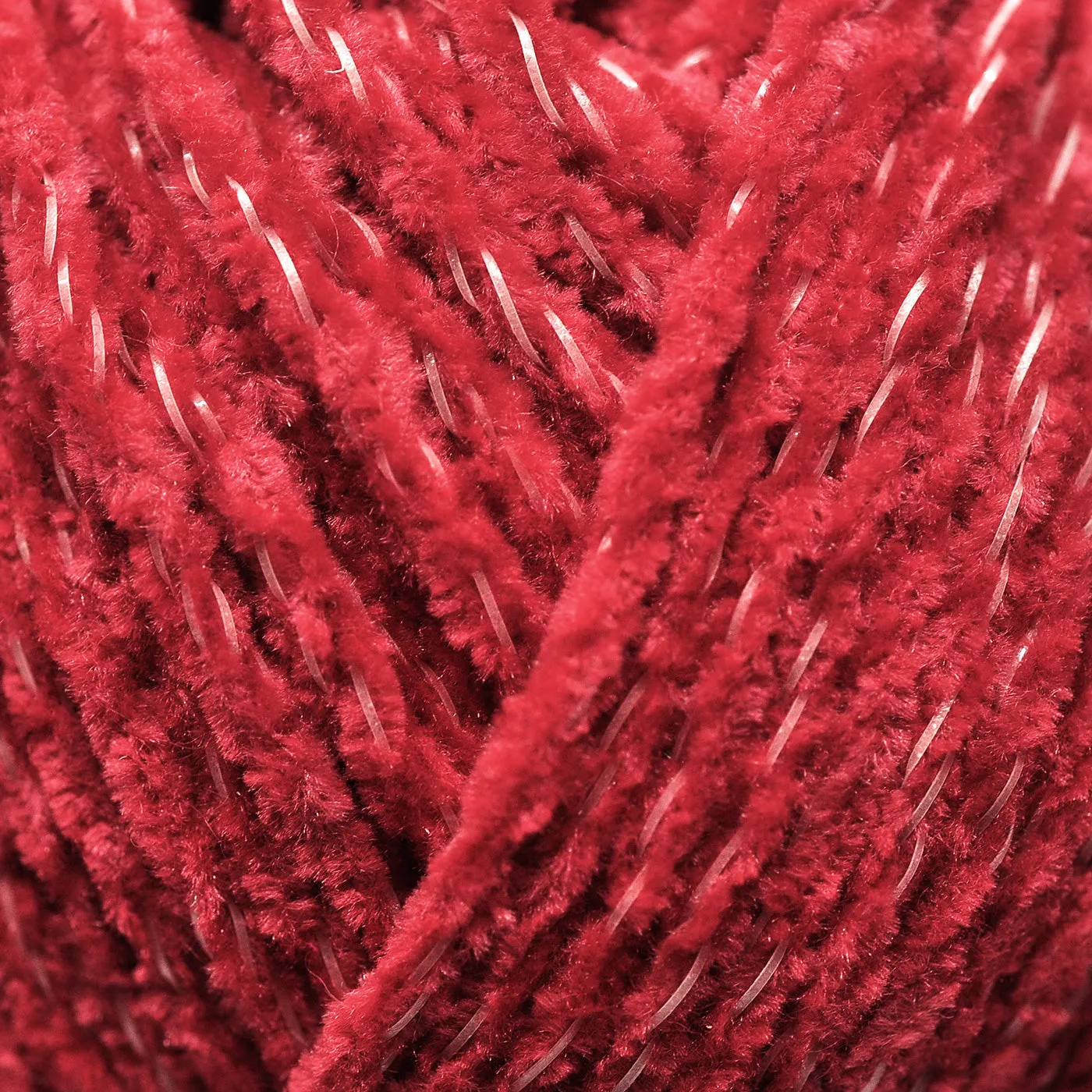 High Quality Red Glow-in-the-Dark Chenille Yarn