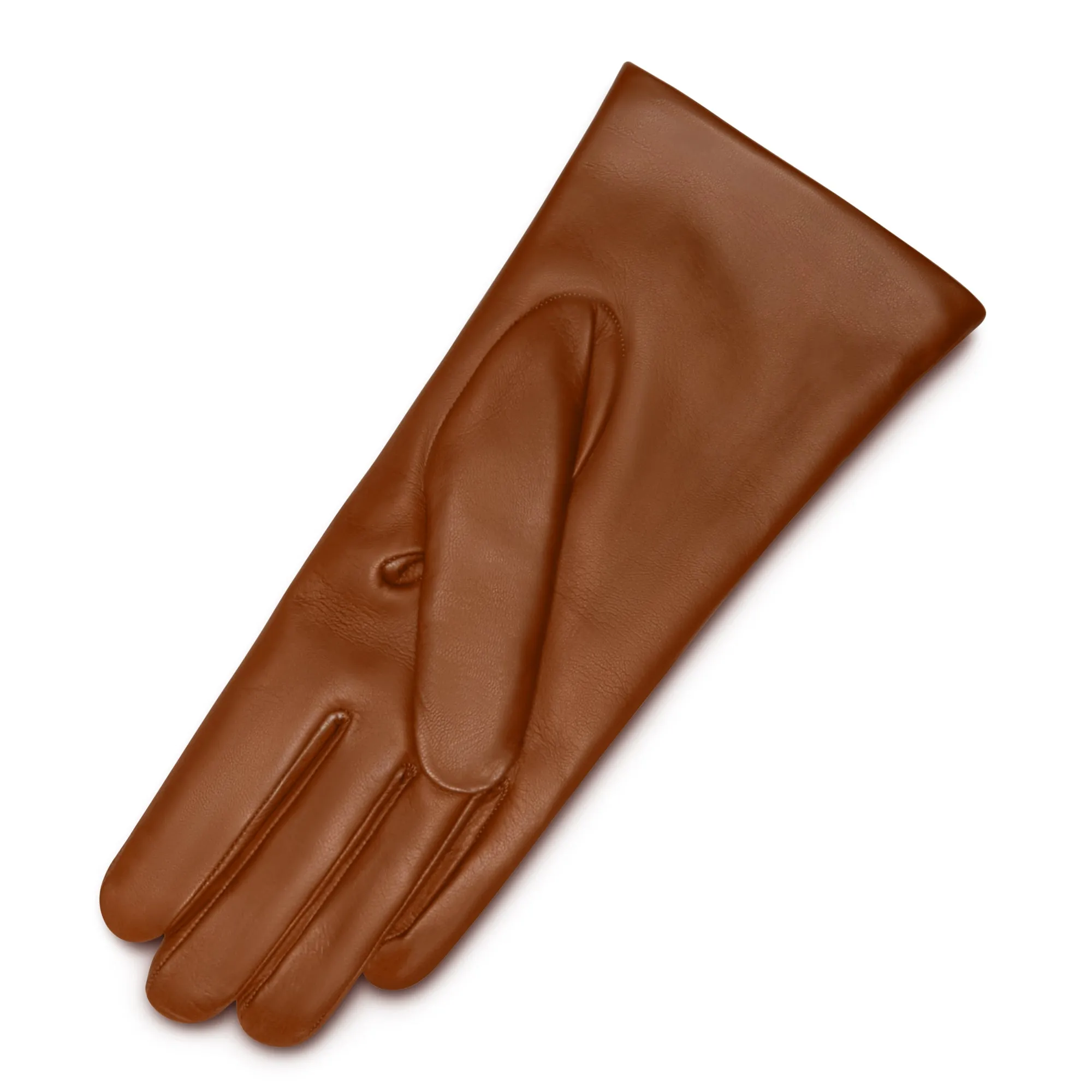 Honoré Eleanor cognac goatskin leather gloves