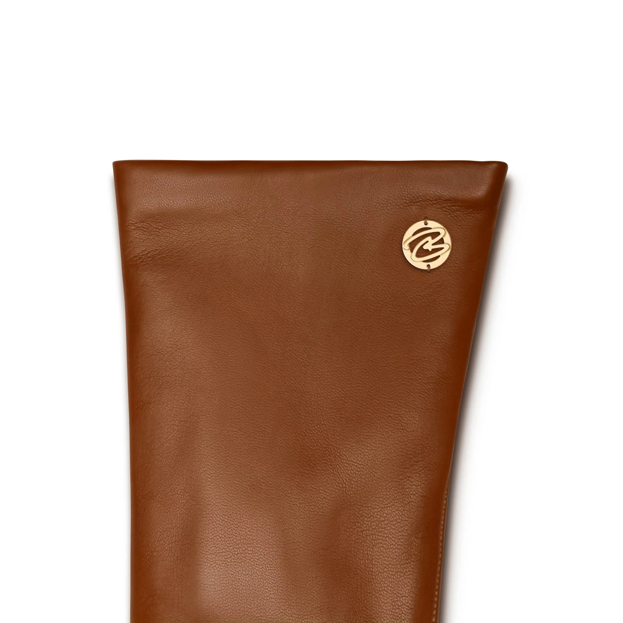 Honoré Eleanor cognac goatskin leather gloves