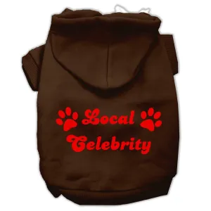 Local Celebrity Screen Print Pet Hoodies Brown Size Med (12)