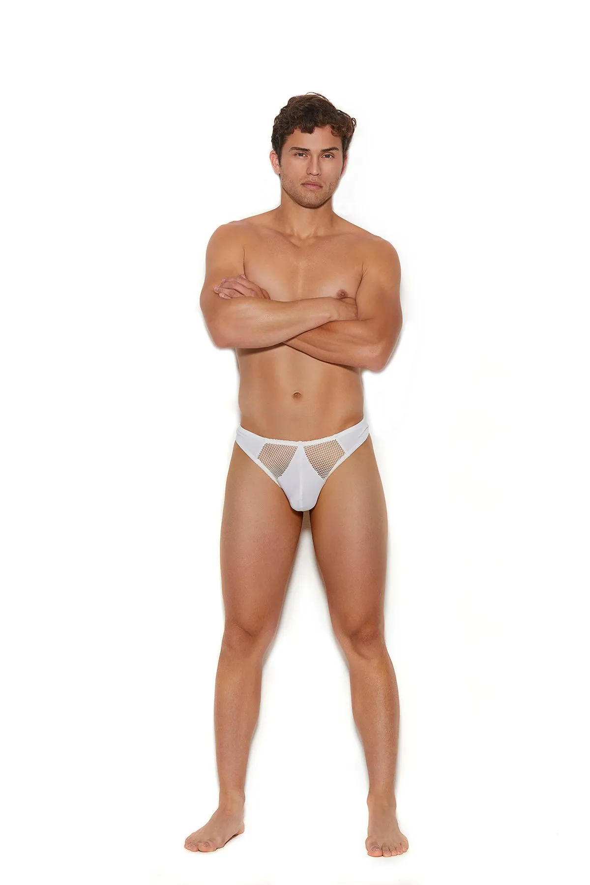 Men's Fishnet & Elastic Thong