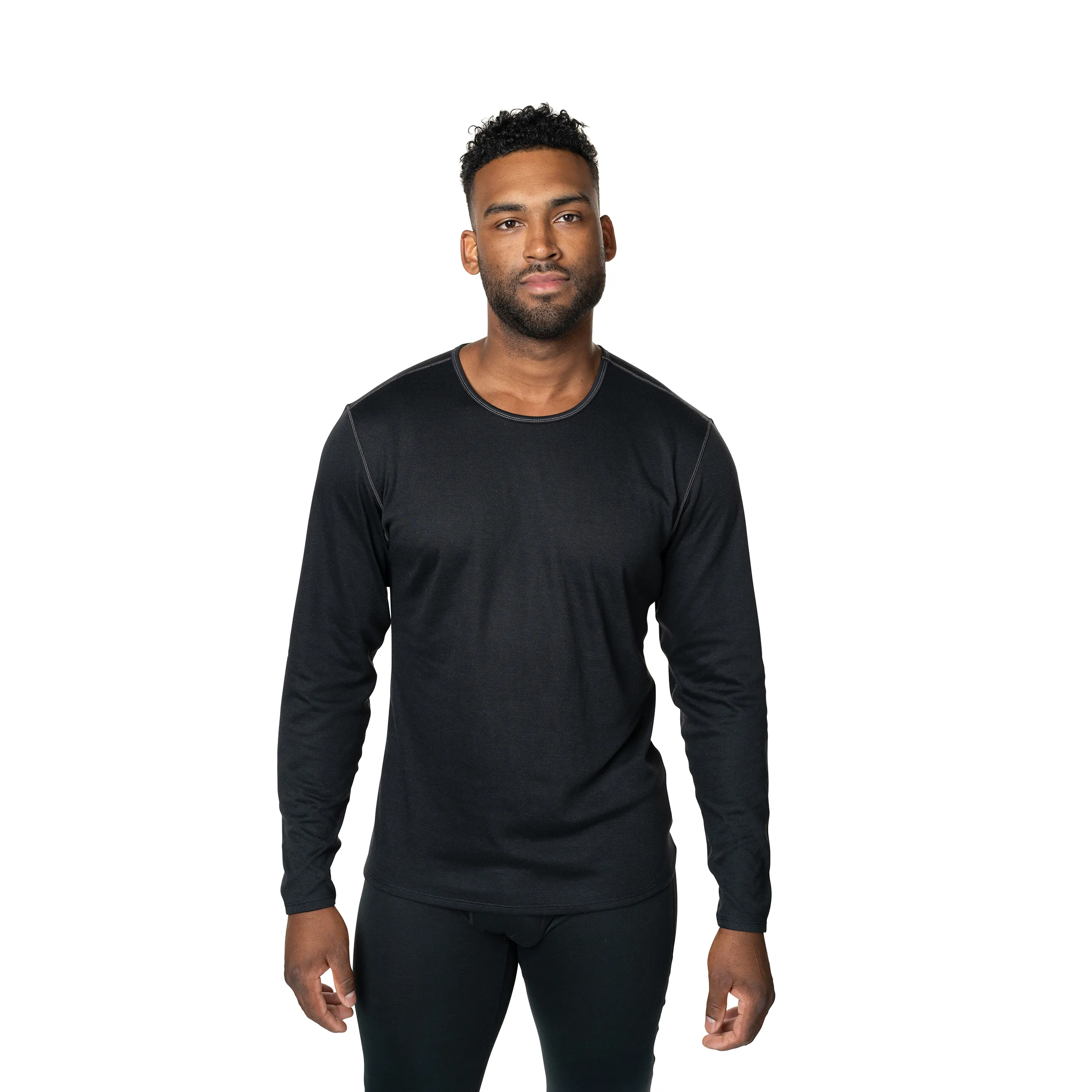 Men's Pepper Bi-Ply Crewneck - Black