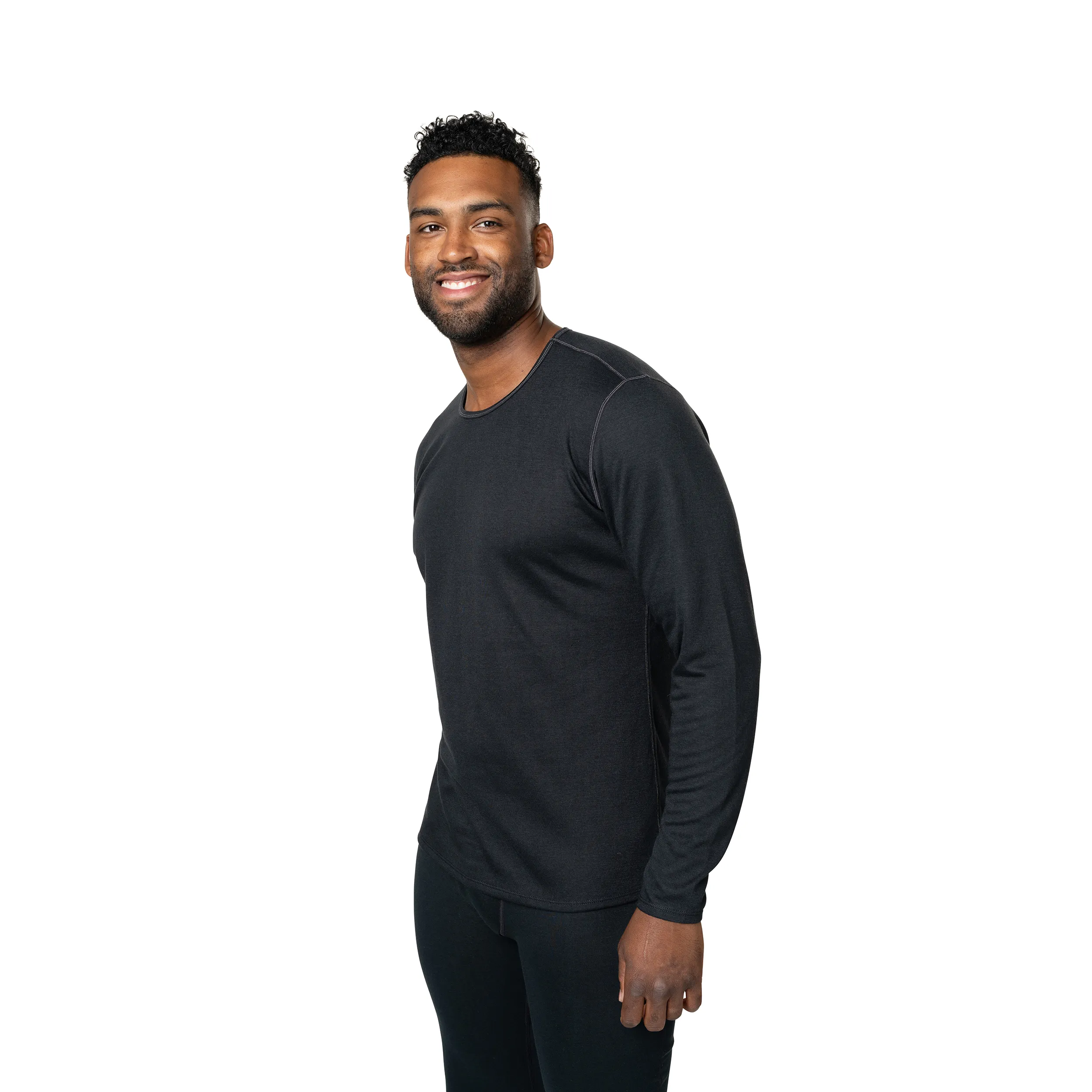 Men's Pepper Bi-Ply Crewneck - Black