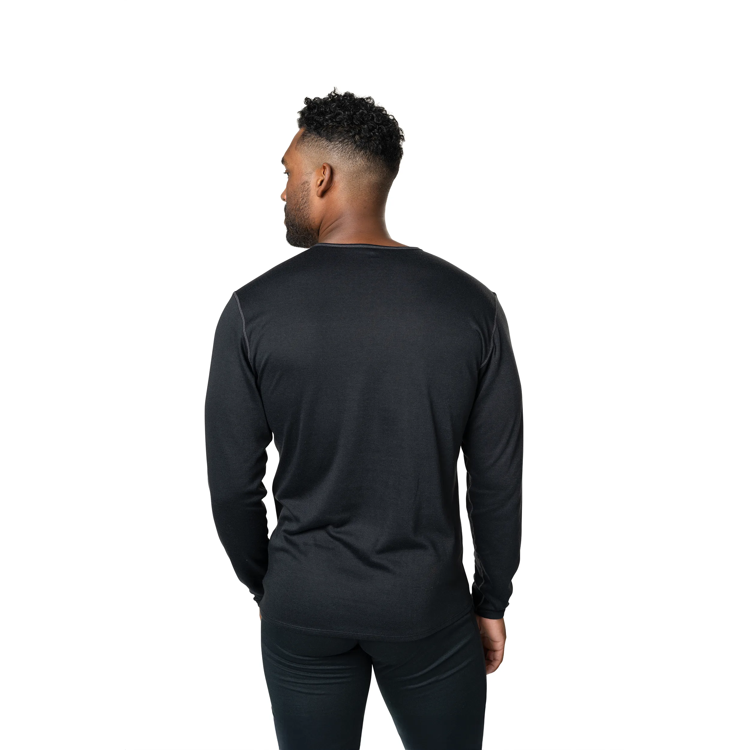 Men's Pepper Bi-Ply Crewneck - Black