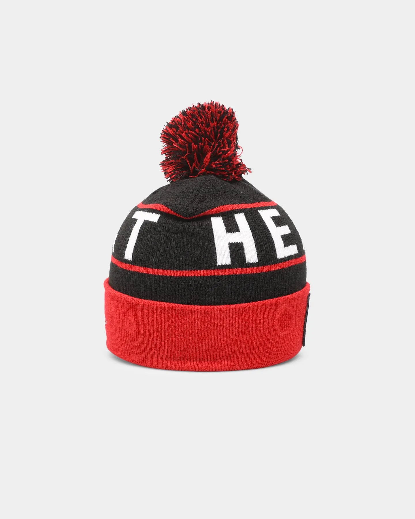 Mitchell & Ness Miami Heat Team Pom Beanies Black