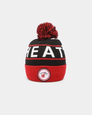 Mitchell & Ness Miami Heat Team Pom Beanies Black