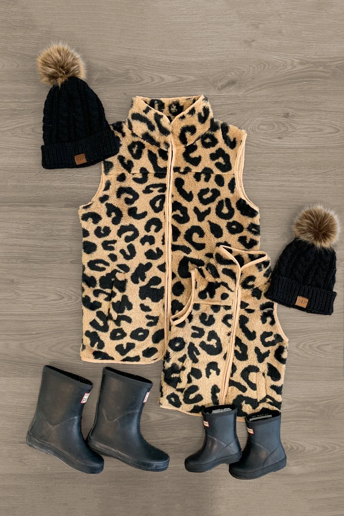 Mom & Me - Faux Fur Leopard Vest