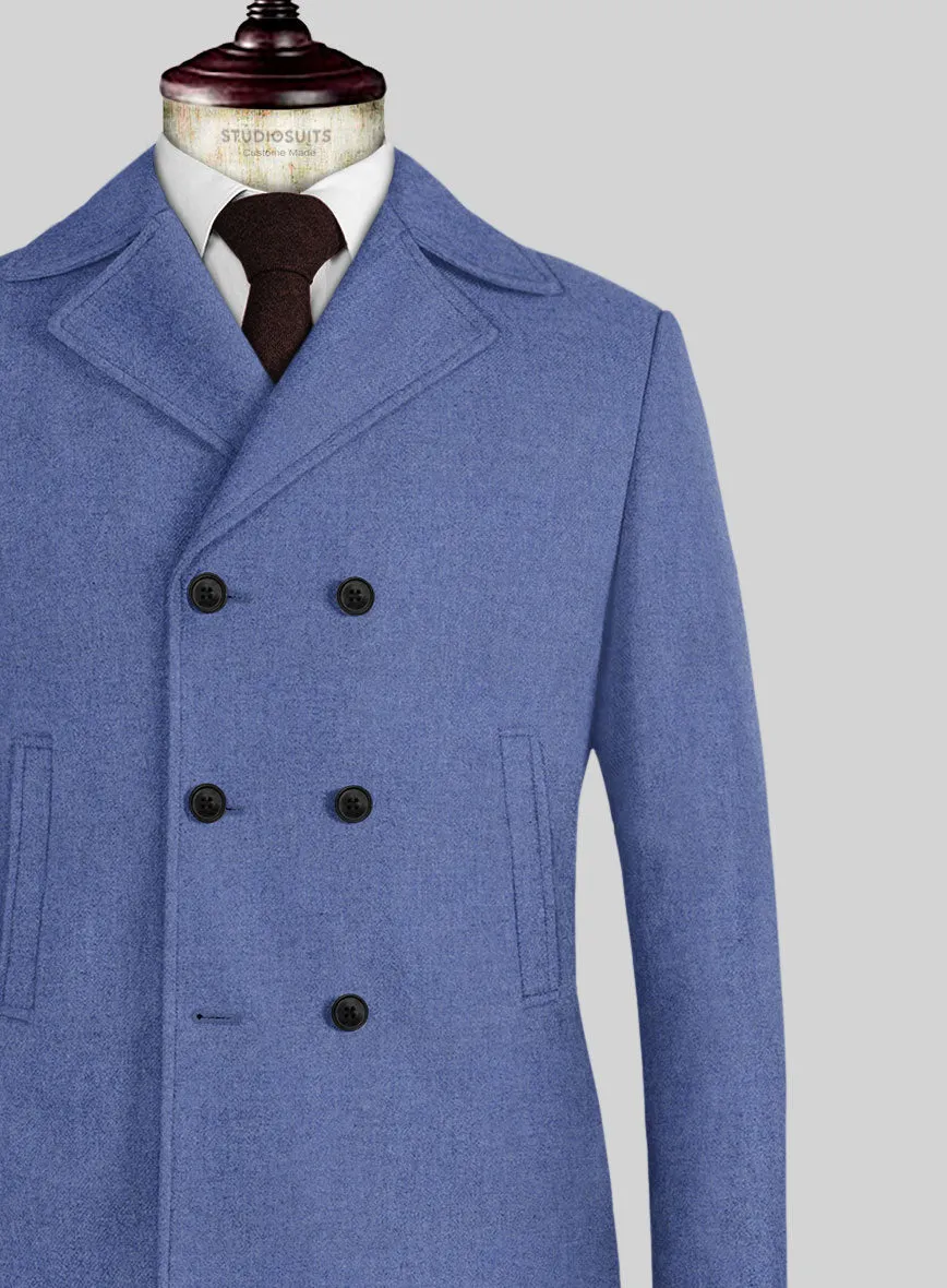 Naples Paris Blue Tweed Pea Coat