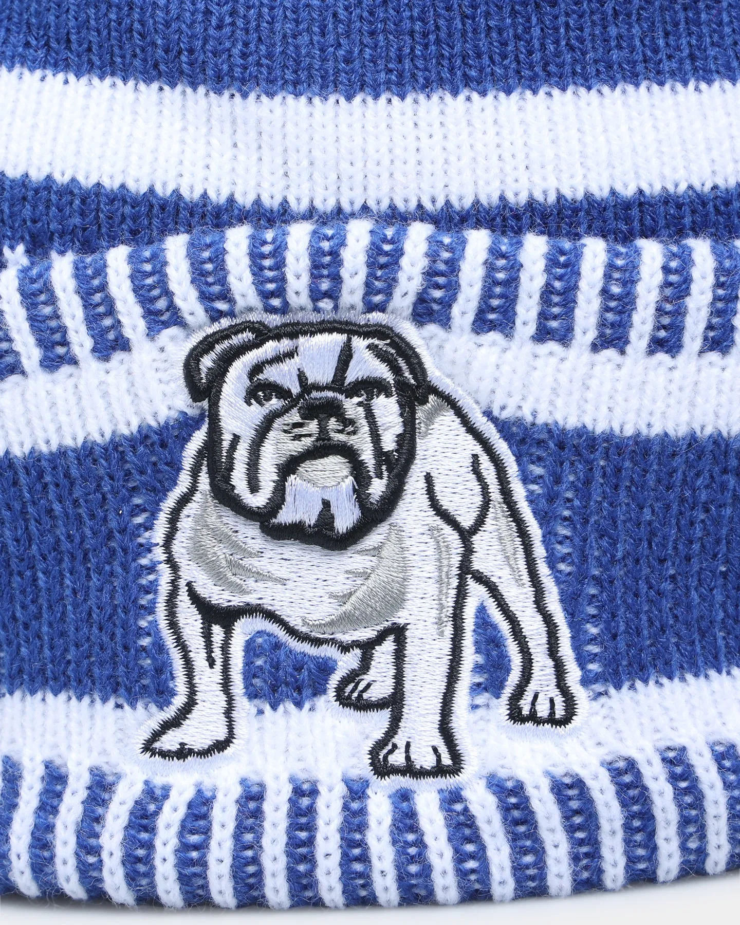 New Era Canterbury Bankstown Bulldogs NRL Kick Off 2022 Pom Wordmark Beanie Blue