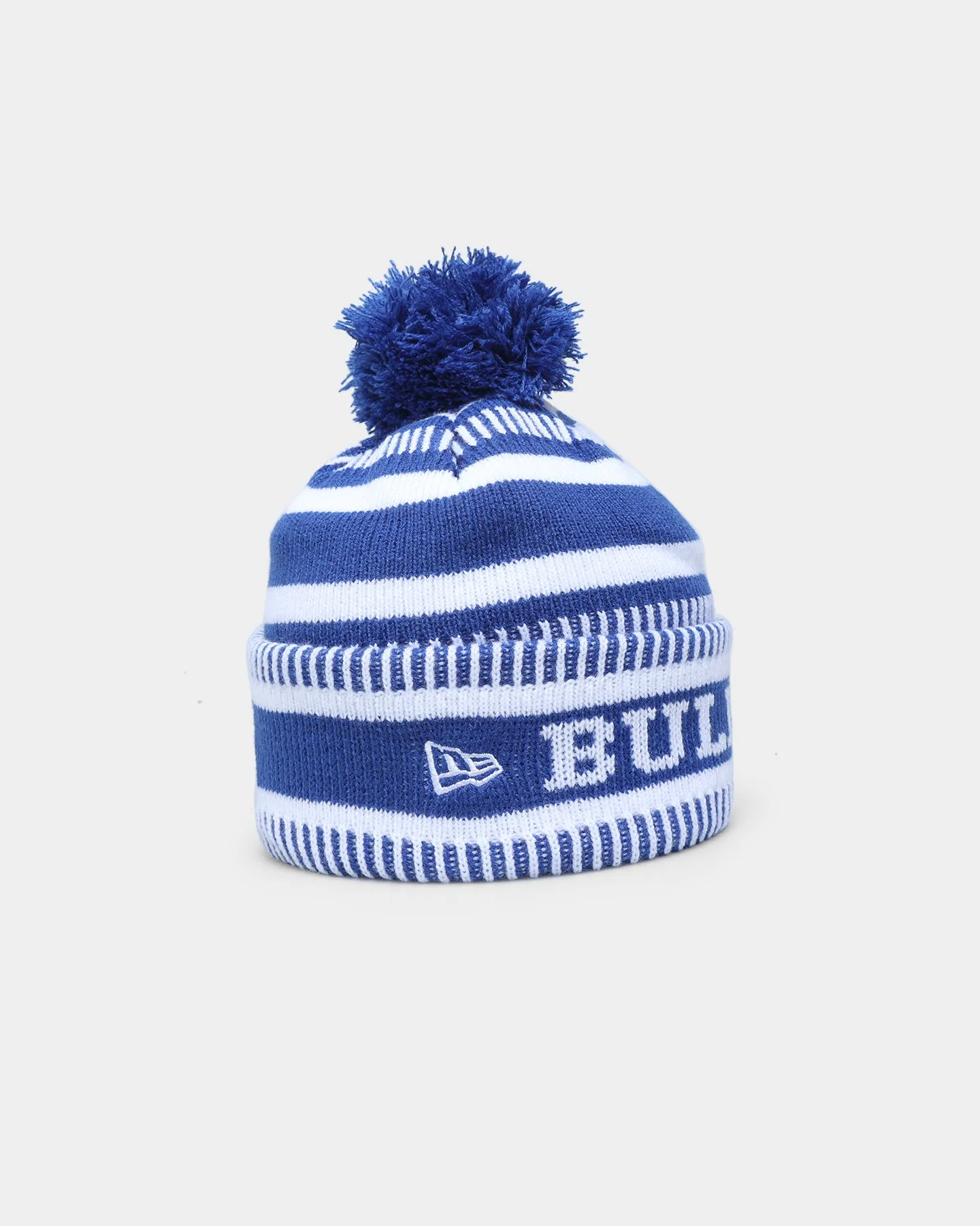 New Era Canterbury Bankstown Bulldogs NRL Kick Off 2022 Pom Wordmark Beanie Blue