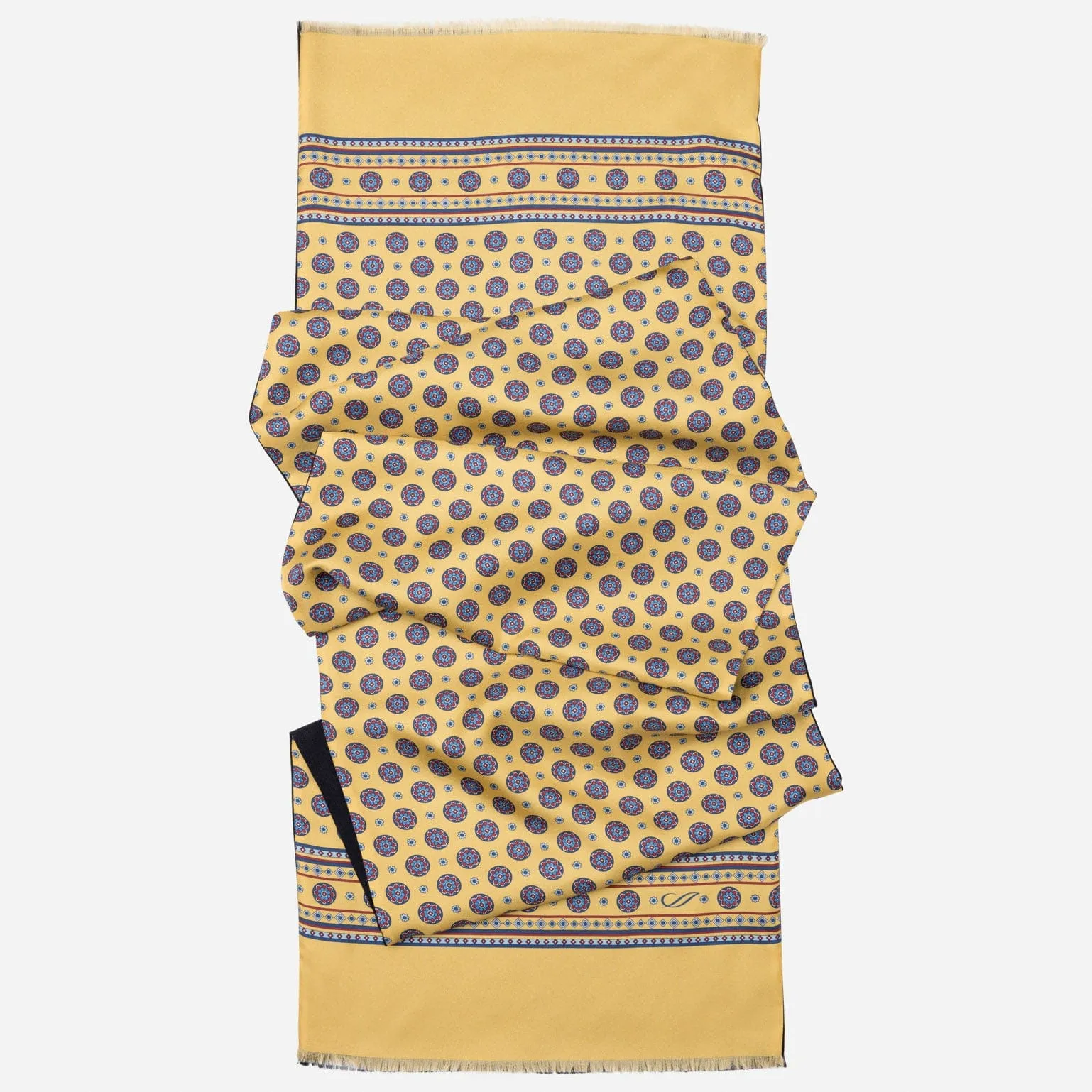 Palatino - Wool Backed Silk Scarf - Yellow