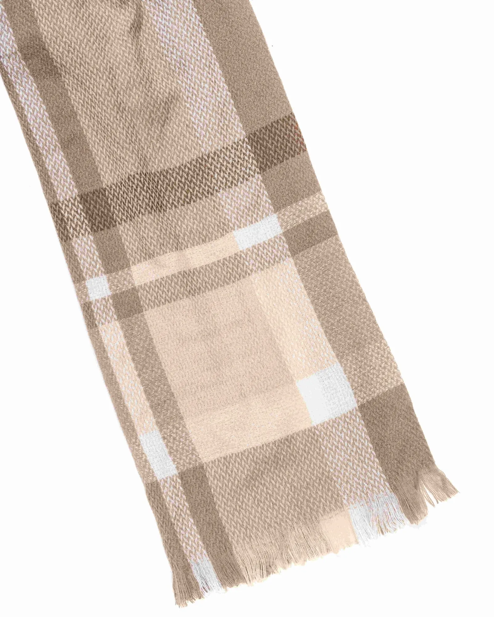 Plaid Fashion Winter Long Tweed Scarves Brown | BROWN