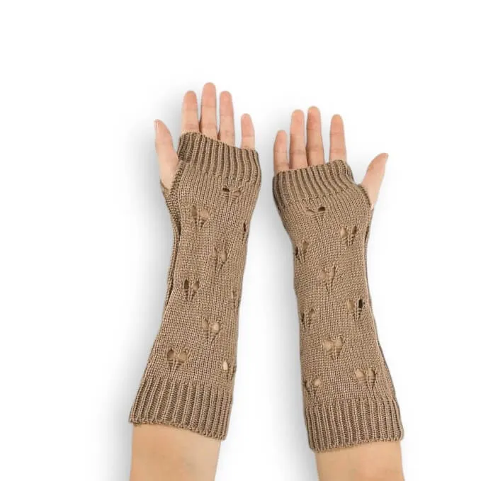 Ripped Long Arm Warmer Winter Gloves