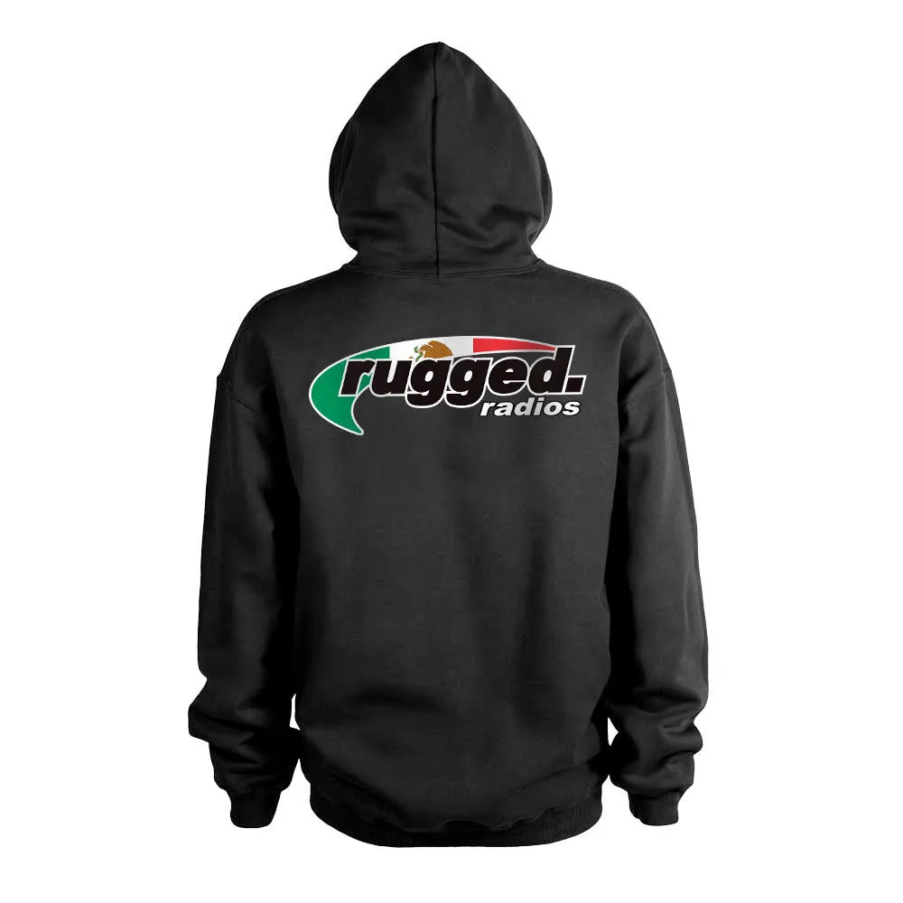 Rugged Radios MEXICAN FLAG Pullover Hoodie - Black