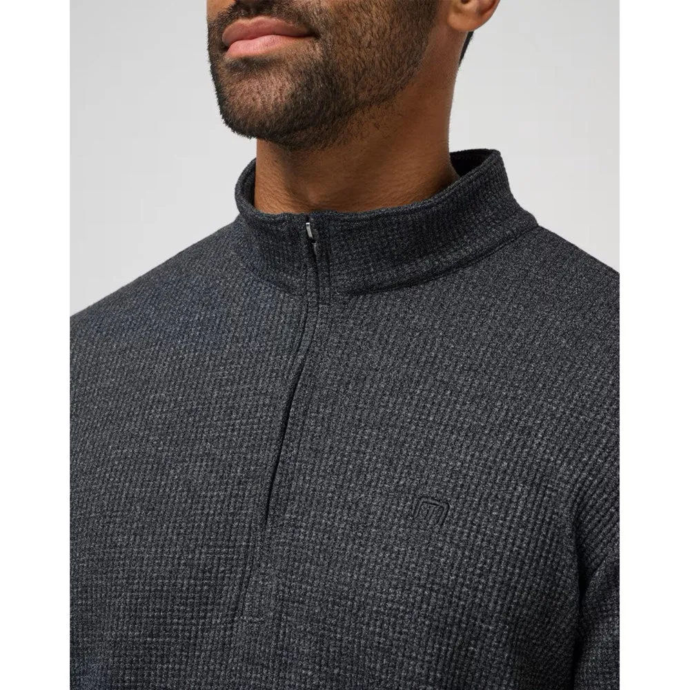 Travis Mathew Last Sunset Golf 1/4 Zip Mid-Layer - Heather Dark Grey