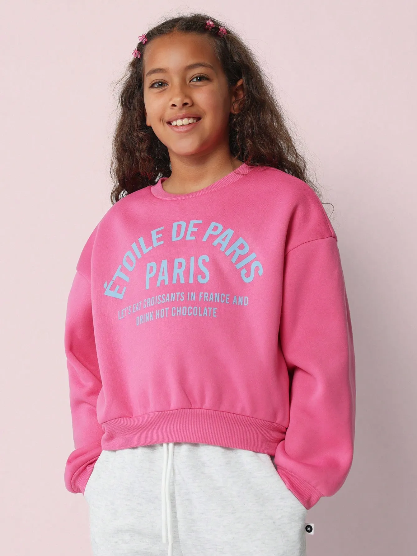 Tween Girls Comfy Vintage Paris Sweatshirt