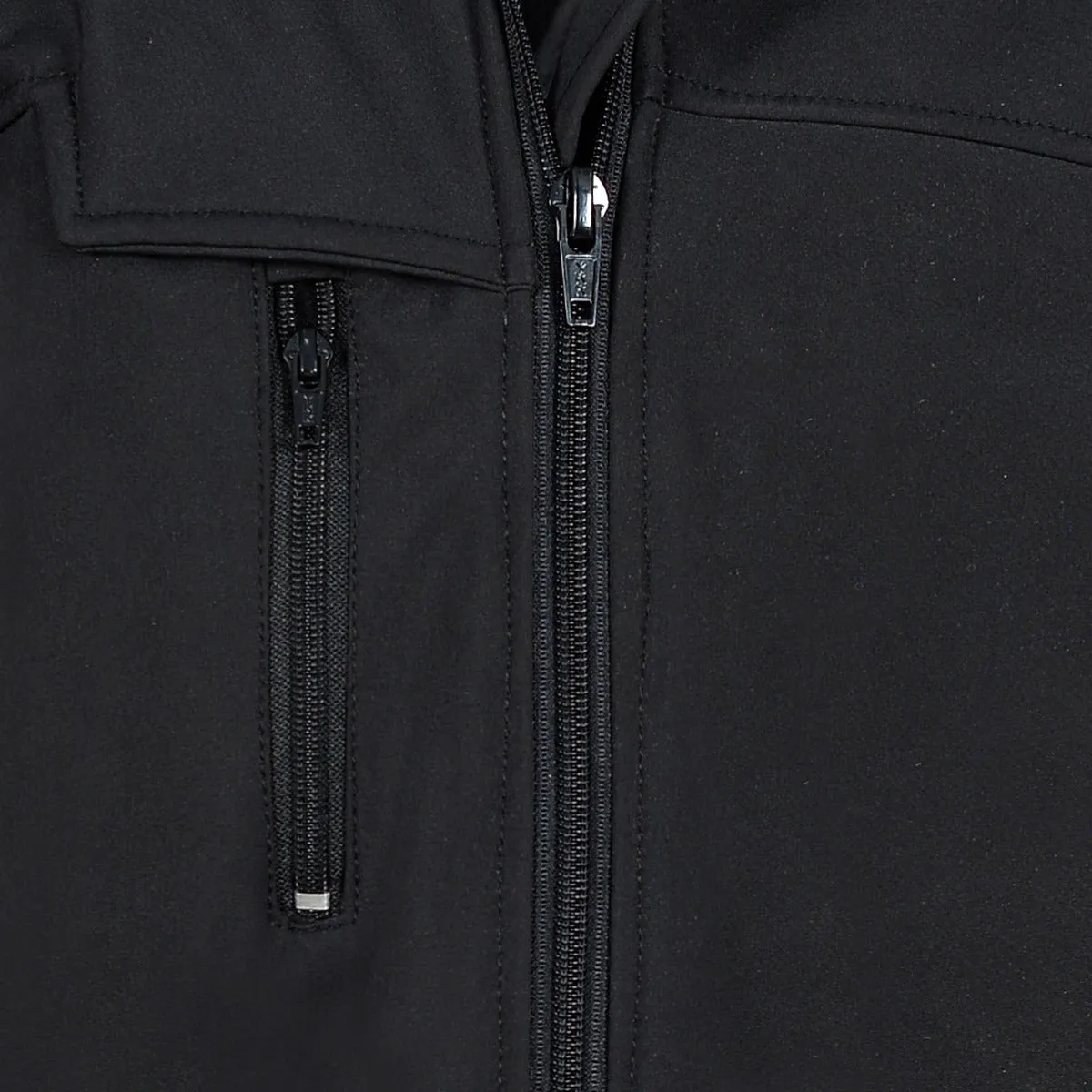 VL1500 Black Waterproof Lightweight Zipper Front Soft Shell Jacket