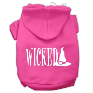 Wicked Screen Print Pet Hoodies Bright Pink Size XL (16)