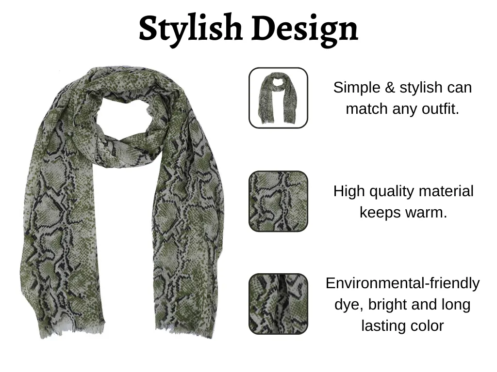 Wilderness Snake Print Scarf