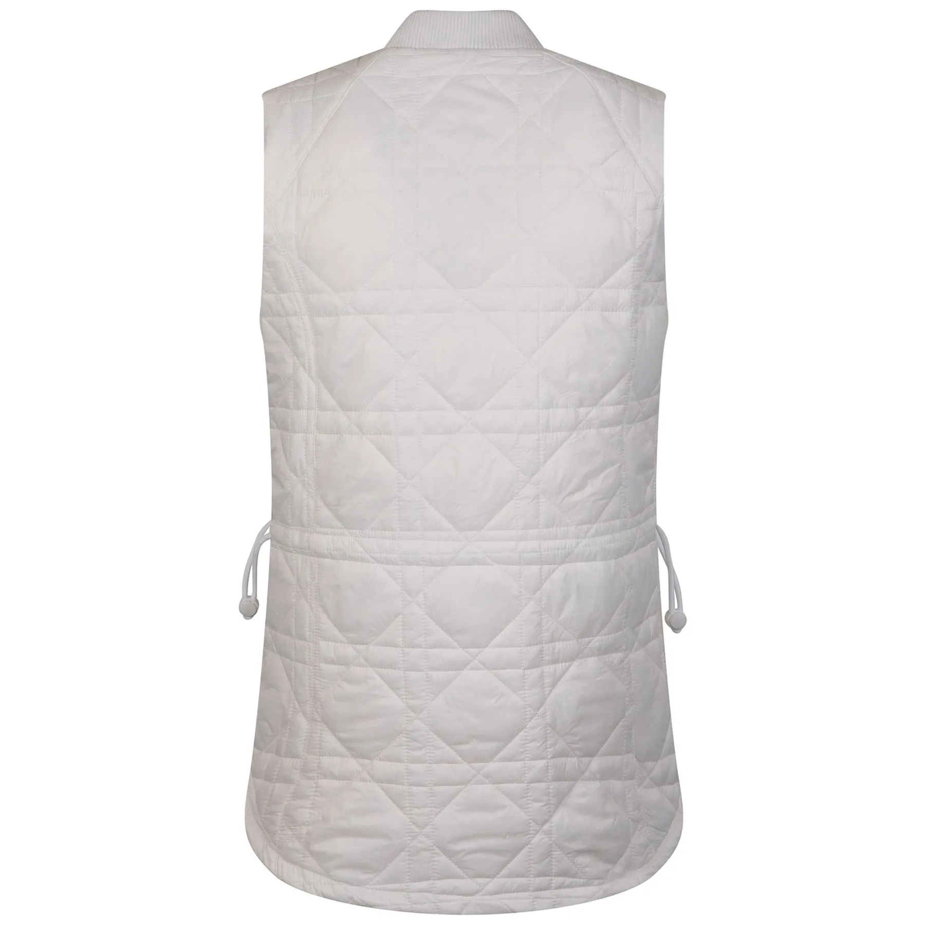 Womens Quilted Long Line Vest White - 2024