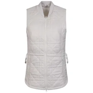 Womens Quilted Long Line Vest White - 2024